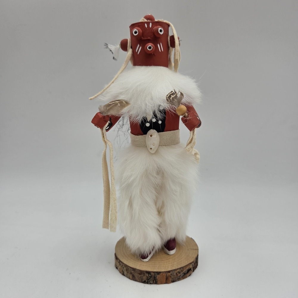 Vintage 7.5" Removable Head piece Kachina Doll "Mudhead" Signed